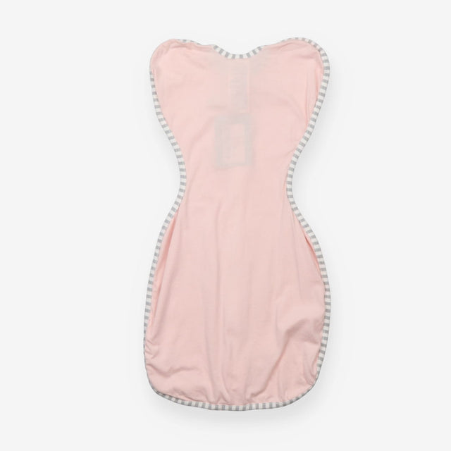 Swaddle Up Pink with Striped Trim