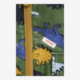 Fisher mans rain coat green with dinosaurs