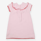 Dress knit pink frill cherries