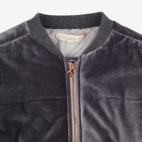 Angel & Rocket puffer jacket velvet grey