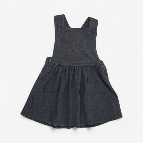 Uniform Jersey Pinafore Dress Grey
