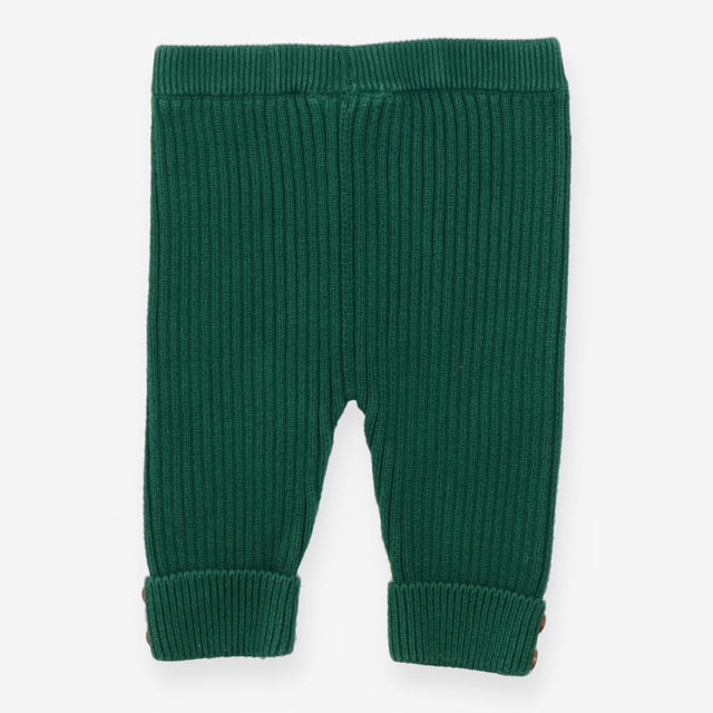 Green knit leggings
