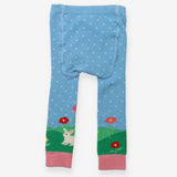 Leggings knit blue white spot meadow lamb