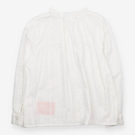 Blouse Long Sleeved Ruffle White