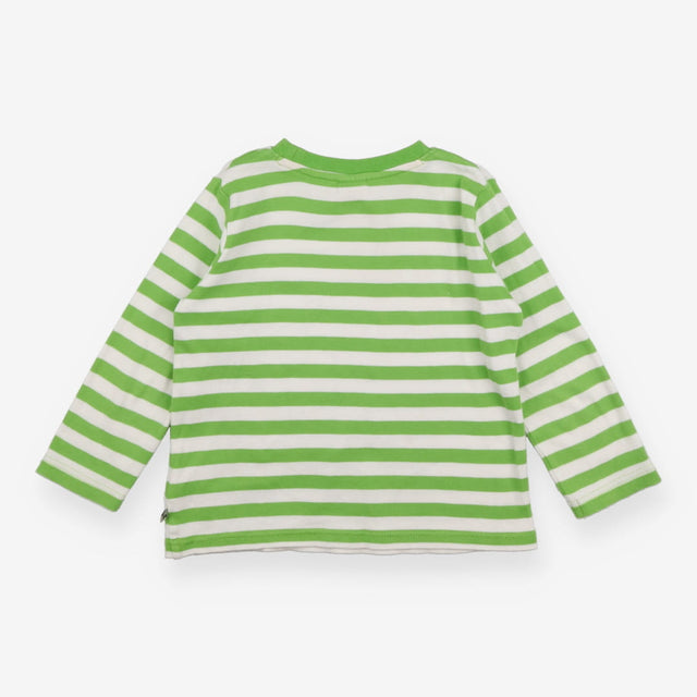 T-shirt long sleeve green striped rhino