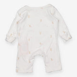 Sleepsuit long sleeve white bunny and stars 