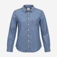 Mid Wash Blue 100% Cotton Denim Red Tab Long Sleev