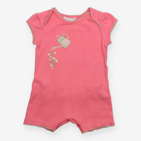 Romper pink embroidered water the flowers