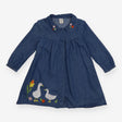 Blue Long Sleeve Dress with Ducks