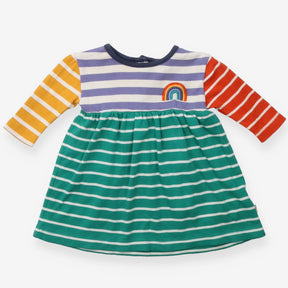 Dress multi coloured stripe rainbow