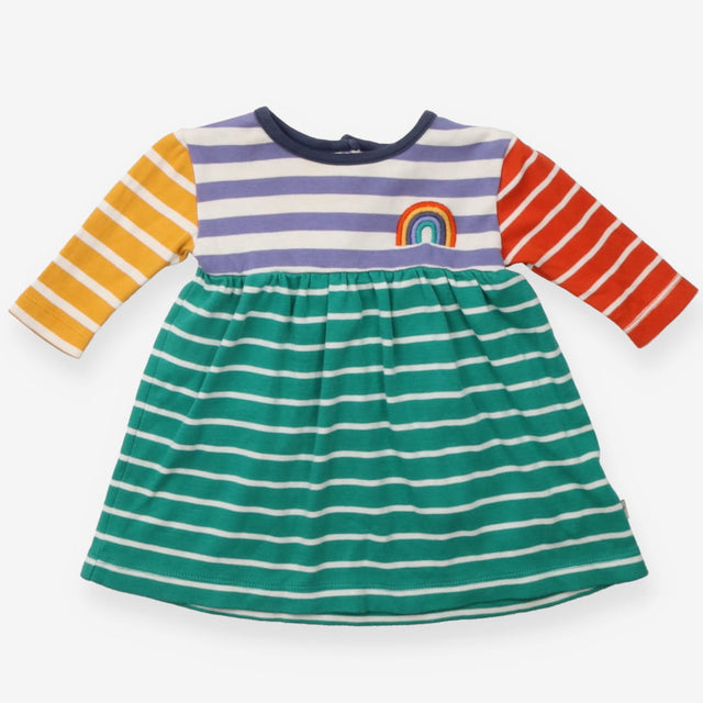 Dress multi coloured stripe rainbow