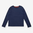 Tee LS blue orange neck lining
