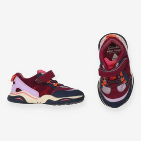 Burgundy walking shoes
