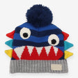 Knitted Winter Hat Fleece Lined Multi Coloured wit