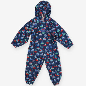 Puddlesuit navy sailboats
