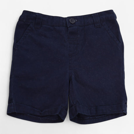 Navy Turn Up Shorts
