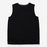 Crewcuts Vest Top Black with Green Neckline