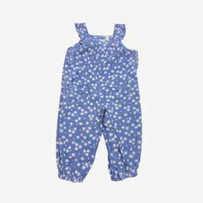 Blue Cord Dungarees with Daisys