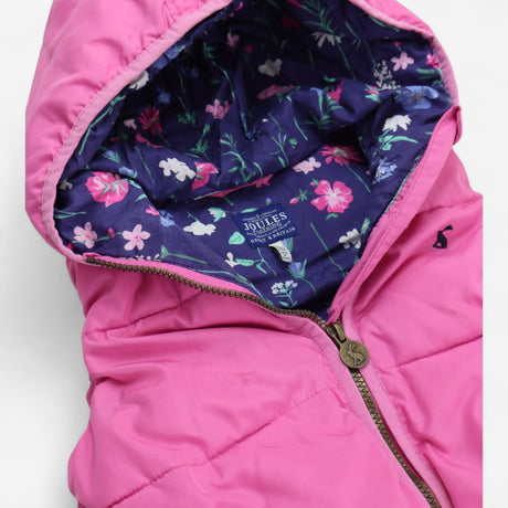 Pink Padded Floral Lined Gilet 