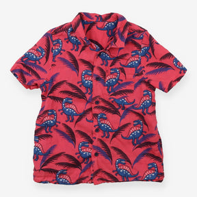 Shirt Pink with Blue Dinosaurs