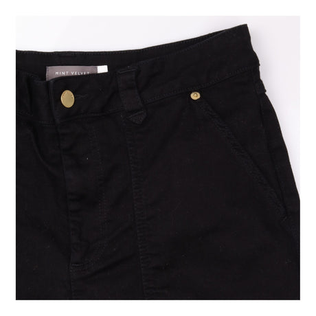 Cargo Jeans Black High Rise Straight Leg