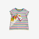 Striped Horse Short Sleeved Top