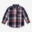 Shirt long sleeve red blue check
