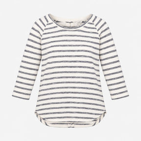 Sweatshirt Jumper Cream Grey Horizontal Stripe Cot