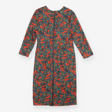 Floral Zip-Back Midi Dress