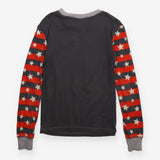 Pyjamas top grey bat with stripe stars sleeves