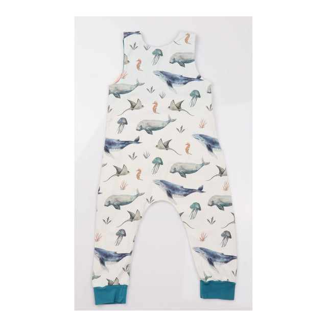 Homemade Dungarees White Sea Creatures