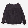 Grey Cupio Flowy Top with Embroidered Neckline