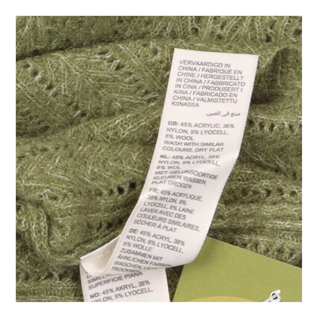 Khaki Green Pointelle Henley Long Sleeve K