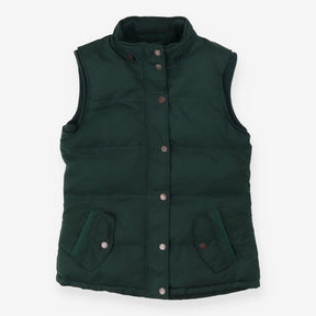 Green Quilted Jacket with Faux Fur Lining