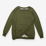  Khaki Green Asymmetric Nursing Maternity