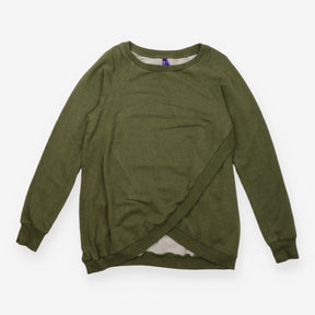  Khaki Green Asymmetric Nursing Maternity