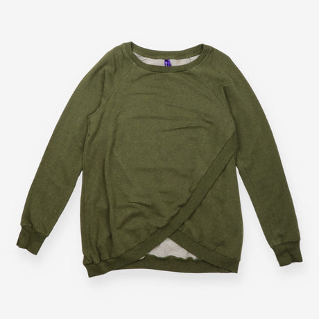  Khaki Green Asymmetric Nursing Maternity