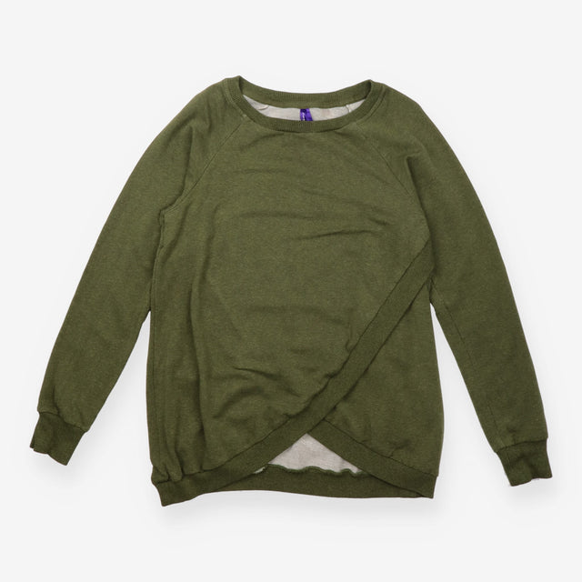  Khaki Green Asymmetric Nursing Maternity