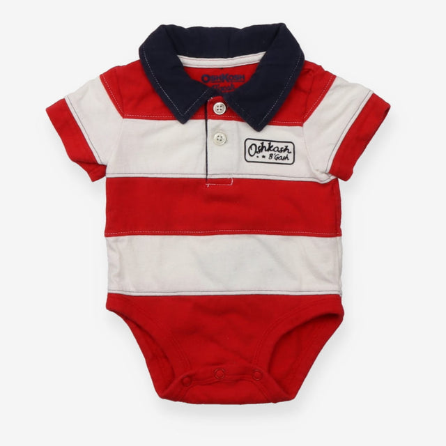 Collar Bodysuit Navy with Red and White Strips