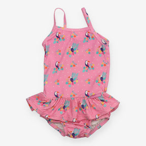 Swim costume pink toucan
