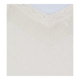 Cream Knit Camisole with Pointelle Detail