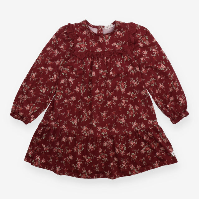 Dress long sleeve plum floral