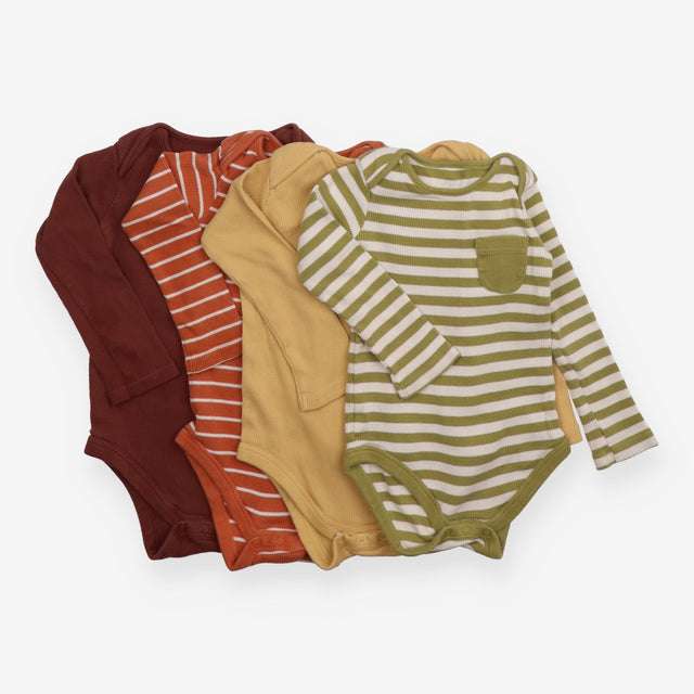 Bodysuits Long Sleeve Multicoloured/Stripes 4-Pack