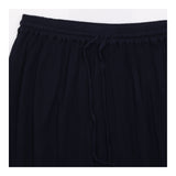 Dark Navy 100% Viscose Cotton Lined Elasticated Dr