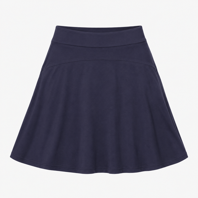 Boden Navy Blue A-Line Midi Skirt