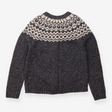 Charcoal Fair Isle Merino Wool Cardigan