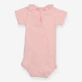 Bodysuit Frill Collar Pink 