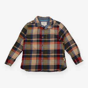 Shirt Long Sleeve Brown, Green and Red Check