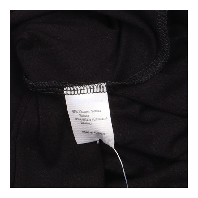 Black Knot Front Long Sleeve Maternity Dress