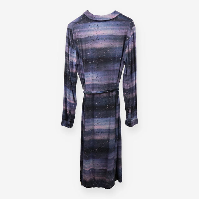 Galaxy Paint Splatter Print Shirt Dress